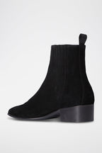 The Kooples - Bottines Chelsea En Nubuck - Noir - Femme