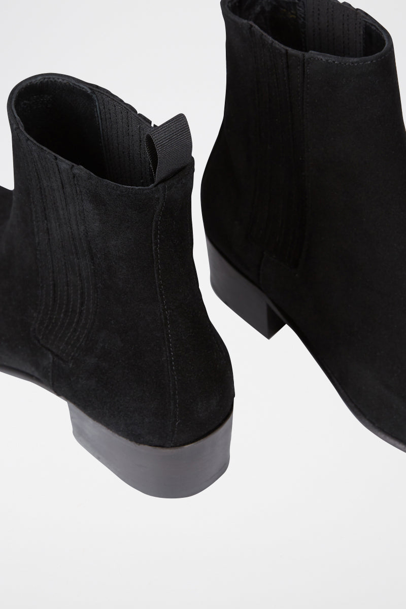 The Kooples - Bottines Chelsea En Nubuck - Noir - Femme
