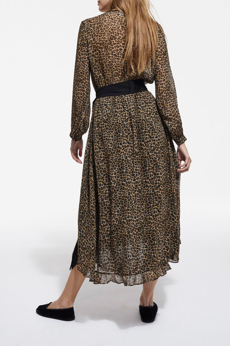 The Kooples - Robe Chemise - Beige Et Noir - Femme