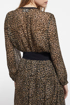The Kooples - Robe Chemise - Beige Et Noir - Femme