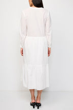 The Kooples - Robe Longue Voile De Coton Broderie Navajo - Femme