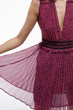 The Kooples - Robe Courte Imprimée Rose - Femme
