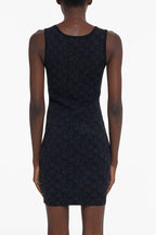 The Kooples - Robe Fourreau - Noir Et Anthracite - Femme