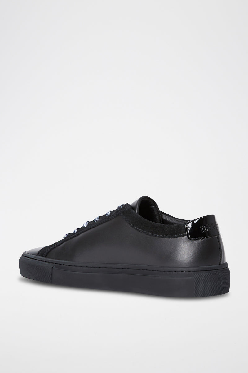 The Kooples - Baskets En Cuir Avec Empiècement En Vinyle - Femme