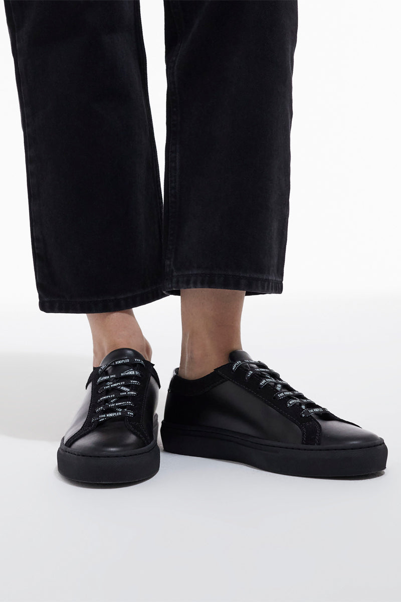 The Kooples - Baskets En Cuir Avec Empiècement En Vinyle - Femme