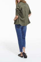 The Kooples - Blouson Tissu Chevron Et Doublure Leopard - Femme