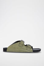 The Kooples - Sandales En Cuir Kaki - Homme
