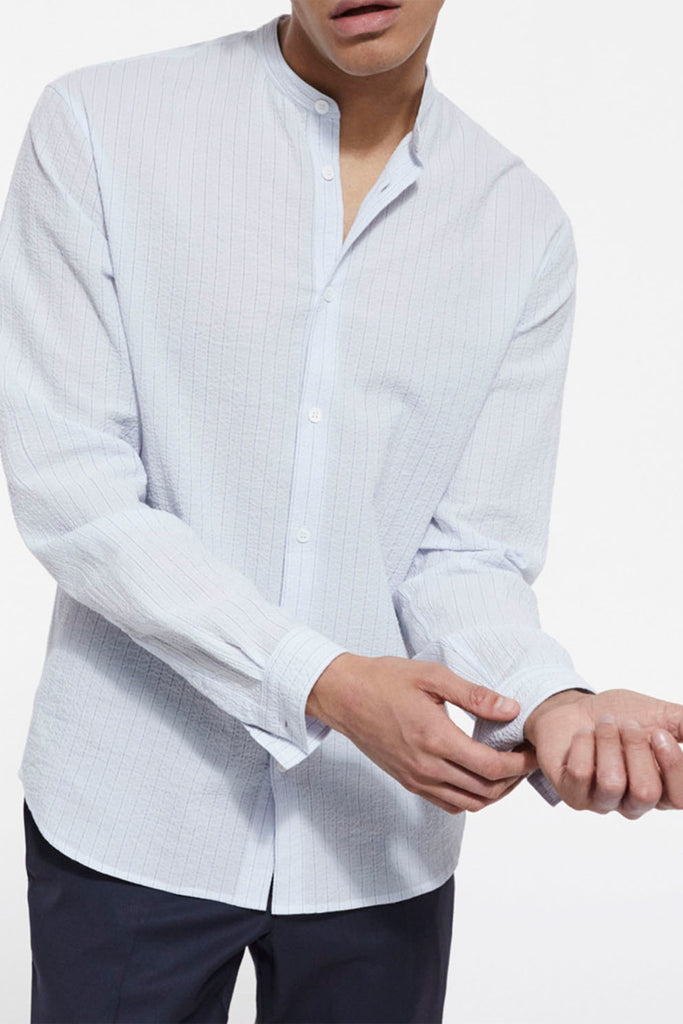 The Kooples - Chemise Col Mao É Rayures - Homme