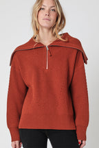Pull En Laine Et Cachemire Terracotta