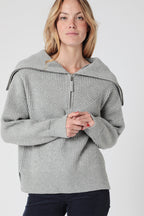 Pull En Laine Et Cachemire Gris