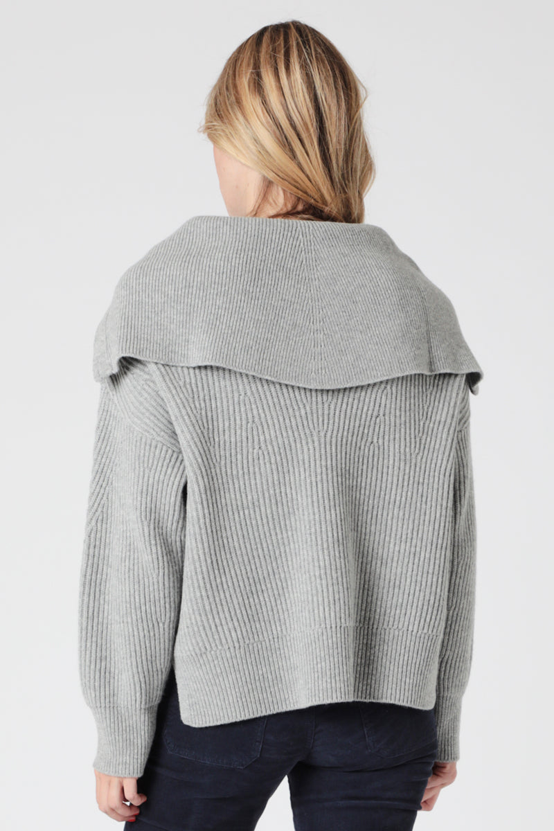 Pull En Laine Et Cachemire Gris