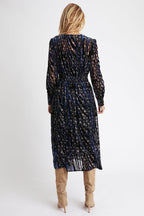 Berenice - Robe Midi Bleu Nuit