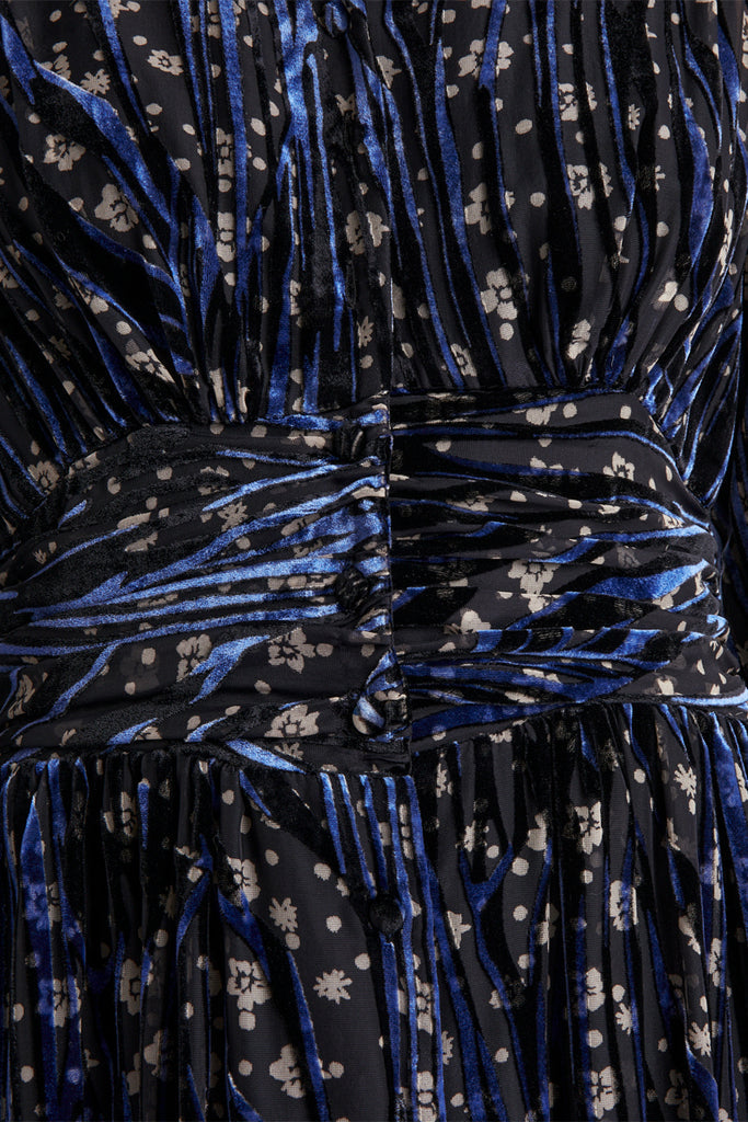 Berenice - Robe Midi Bleu Nuit