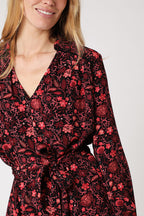 Berenice - Robe Patineuse Noir Et Rouge