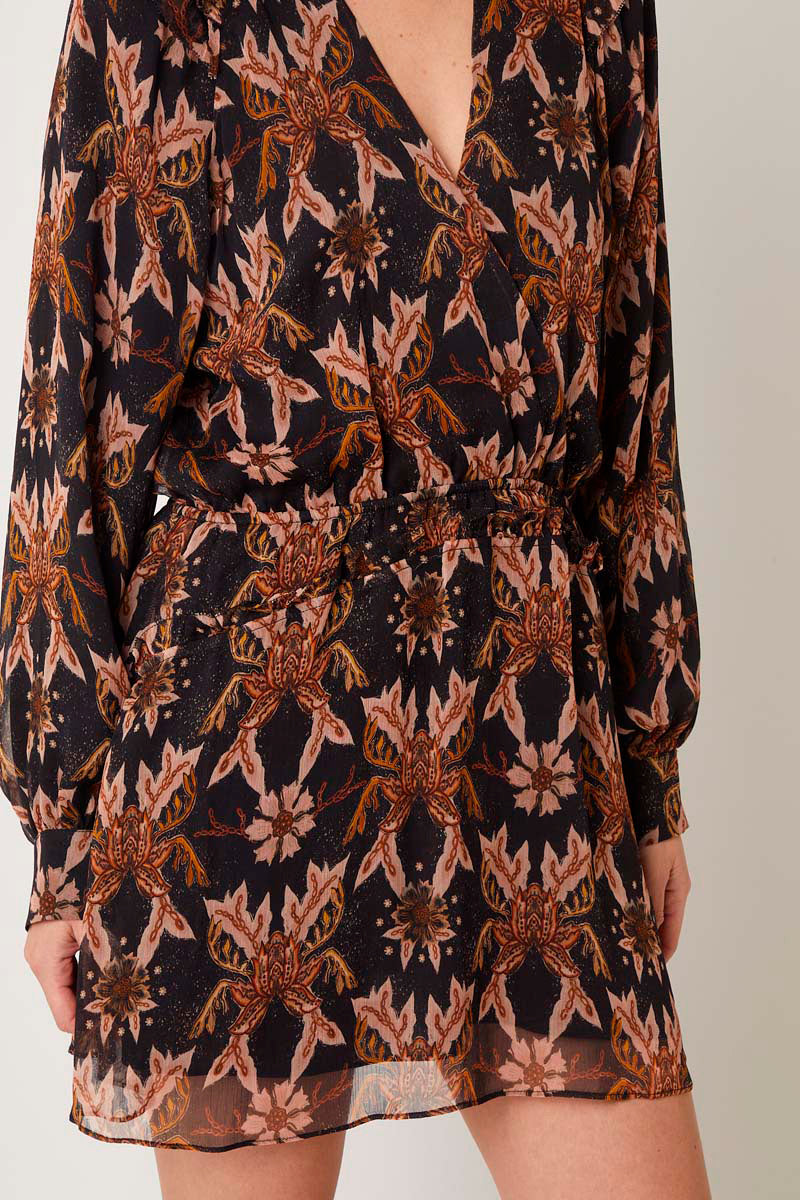 Robe Trapèze - Marron Et Noir