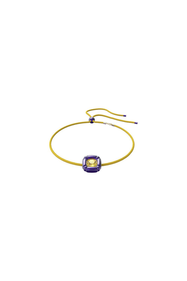 Swarovski - Collier Orné De Cristaux Swarovski Dulcis - Jaune Et Violet