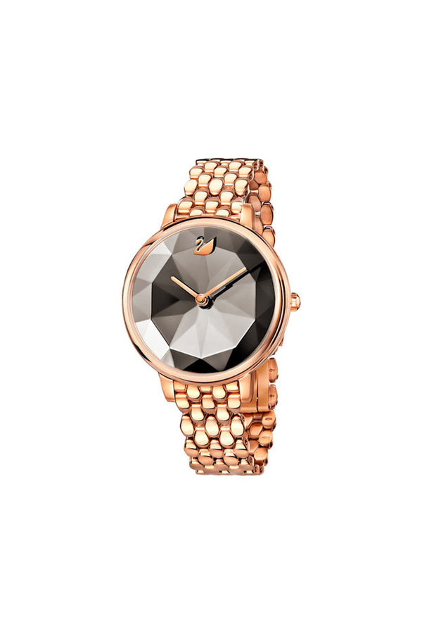 Swarovski - Montre À Quartz En Acier Ornée De Cristaux Swarovski Coktail - Doré Rose Et Noir