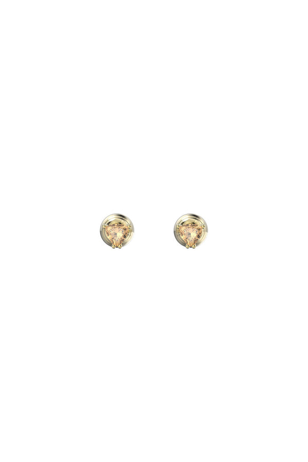 Swarovski - Puces Stilla Plaqué Or Jaune Et Zircon