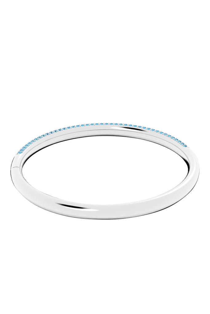 Swarovski - Jonc Orné De Cristaux Swarovski - Argenté Et Bleu