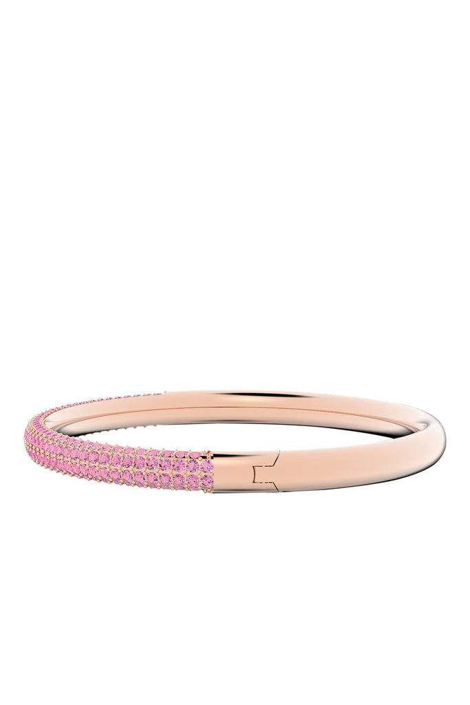 Swarovski - Jonc Orné De Cristaux Swarovski - Rose Doré Et Rose