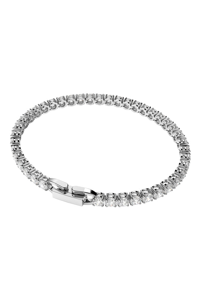 Swarovski - Bracelet Serti De Zircons Tennis Deluxe - Argenté Et Blanc