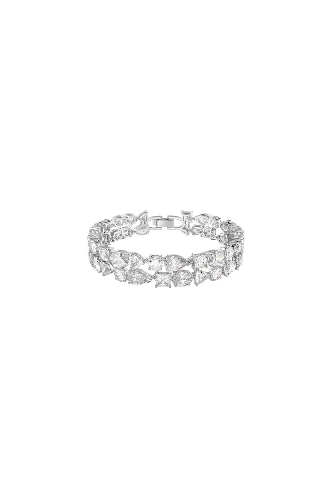 Swarovski - Bracelet Serti De Zircons Tennis Deluxe - Argenté Et Blanc