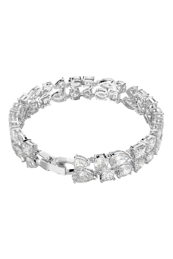 Swarovski - Bracelet Serti De Zircons Tennis Deluxe - Argenté Et Blanc