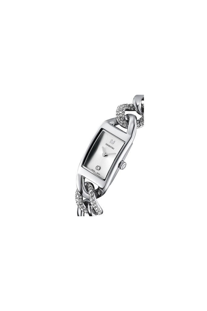 Swarovski - Montre Swiss Made En Acier Ornée De Cristaux Swarovski Cocktail - Argenté
