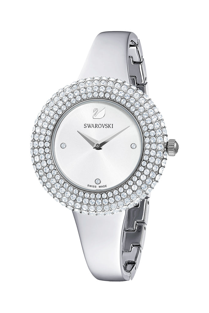 Swarovski - Montre Swiss Made Ornée De Cristaux Swarovski Crystal Rose - Argenté