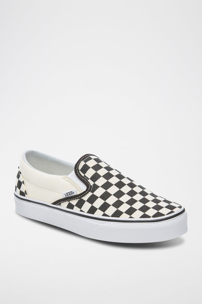 Baskets Classic Slip-On Blanc Et Noir - Mixte