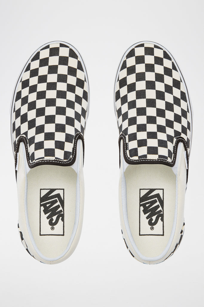 Baskets Classic Slip-On Blanc Et Noir - Mixte