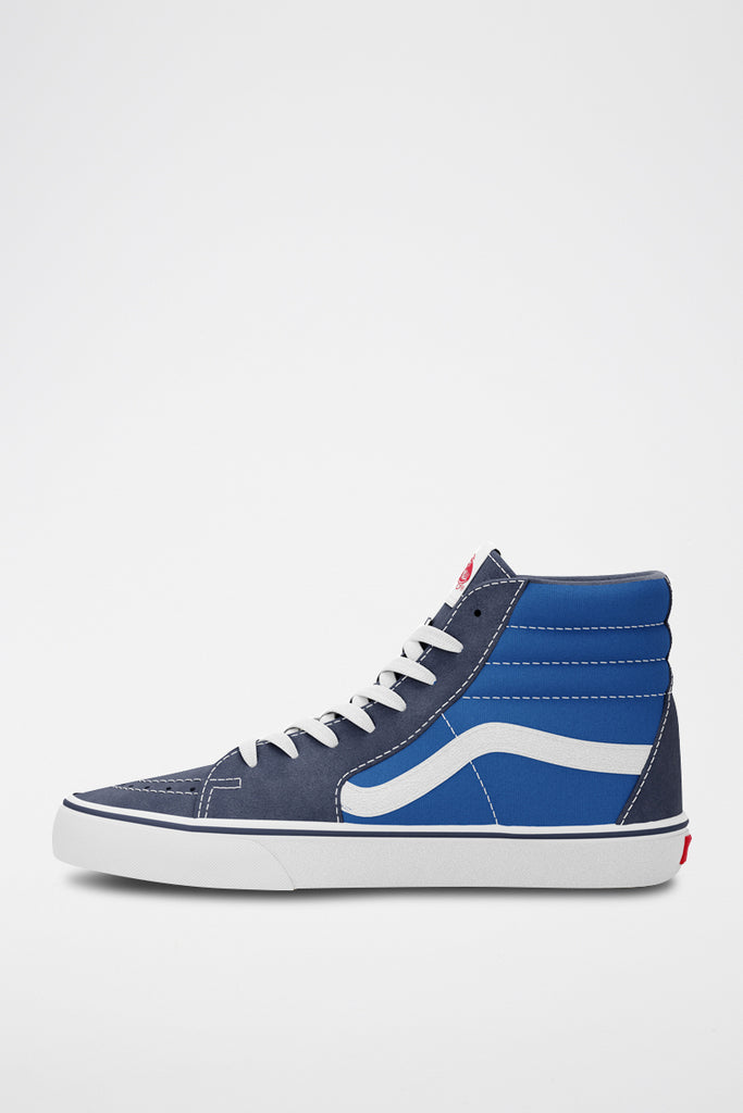 Baskets Montantes En Cuir Sk8-Hi Bleu Marine - Mixte