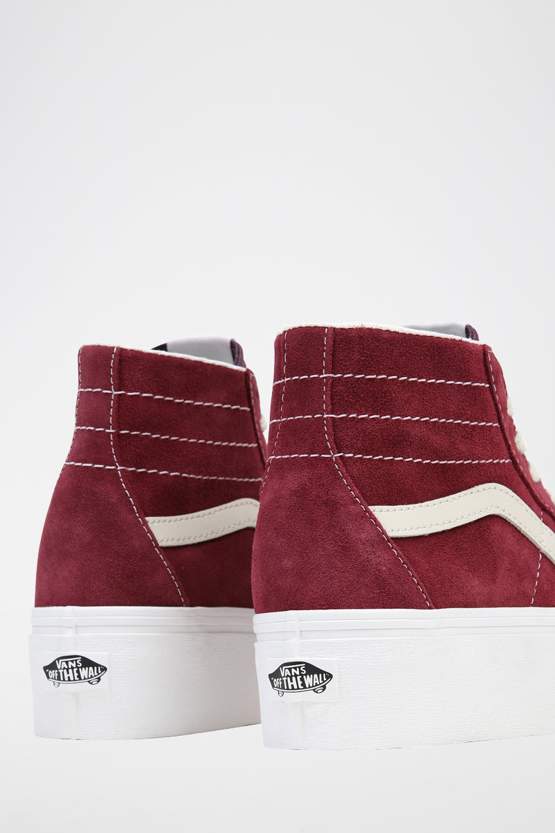 Baskets Plateformes En Cuir Sk8-Hi Tapered Stackfo - Bordeaux - Mixte