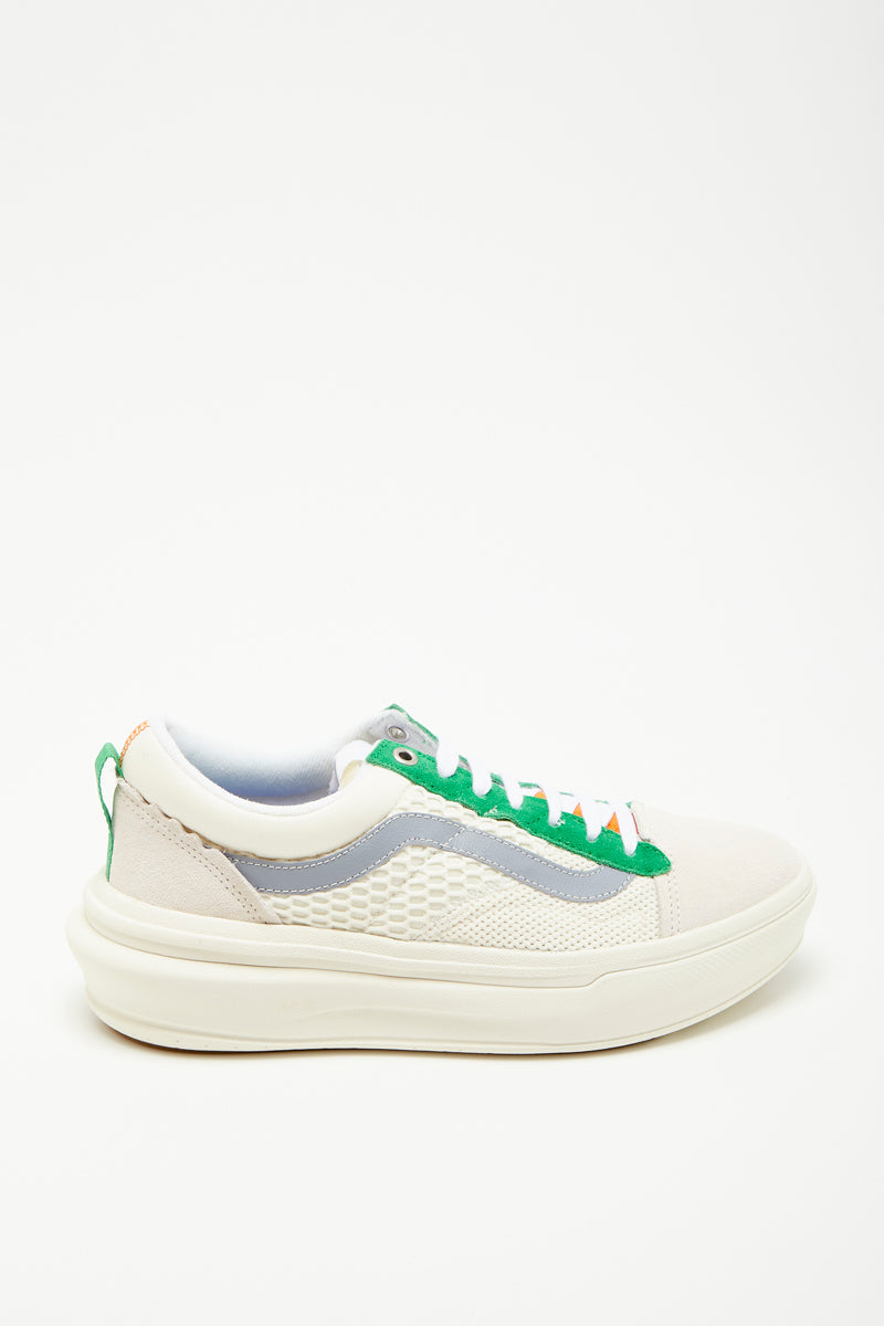 Baskets En Cuir Old Skool Blanc Et Bleu - Mixte