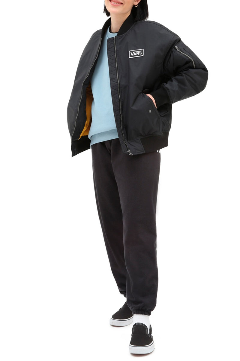 Bomber Crew Pilot Jacket Noir - Femme