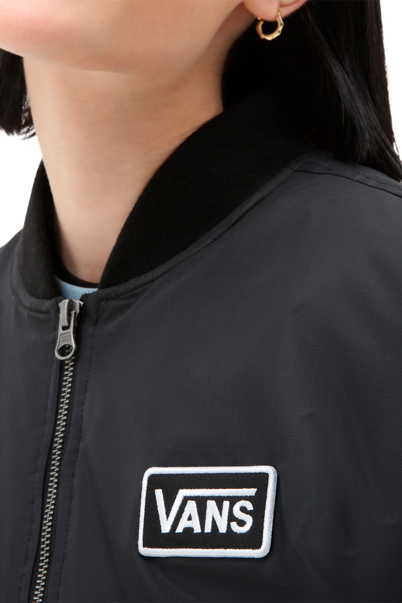 Bomber Crew Pilot Jacket Noir - Femme