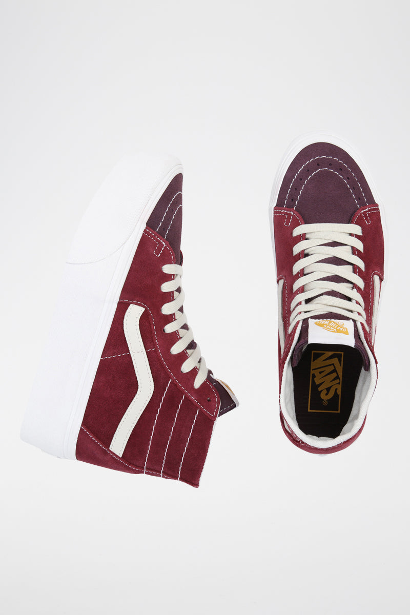 Baskets Plateformes En Cuir Sk8-Hi Tapered Stackfo - Bordeaux - Mixte