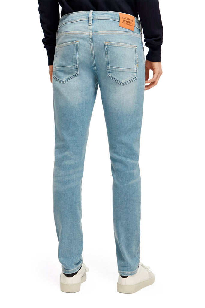 Scotch & Soda - Jean Droit En Coton Biologique Bleu Clair - Homme