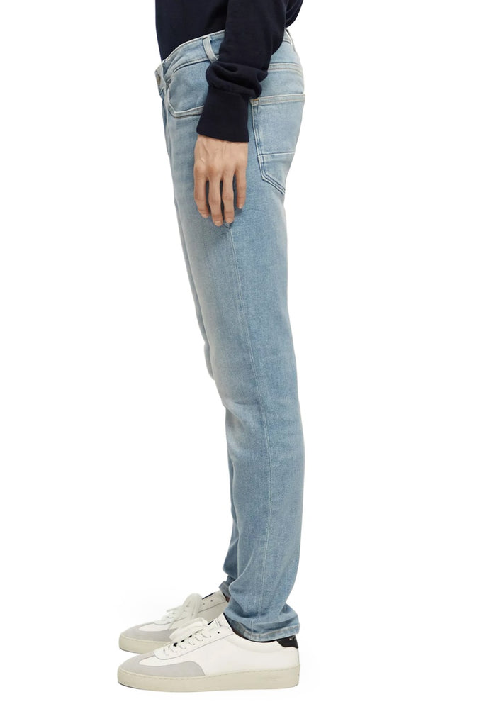 Scotch & Soda - Jean Droit En Coton Biologique Bleu Clair - Homme