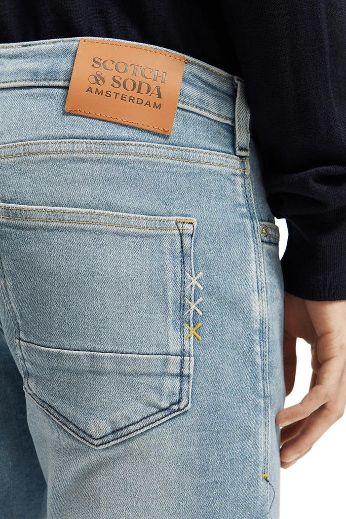 Scotch & Soda - Jean Droit En Coton Biologique Bleu Clair - Homme