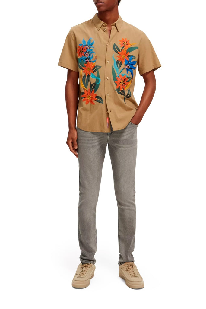 Scotch & Soda - Jean Slim En Coton Biologique Gris - Homme