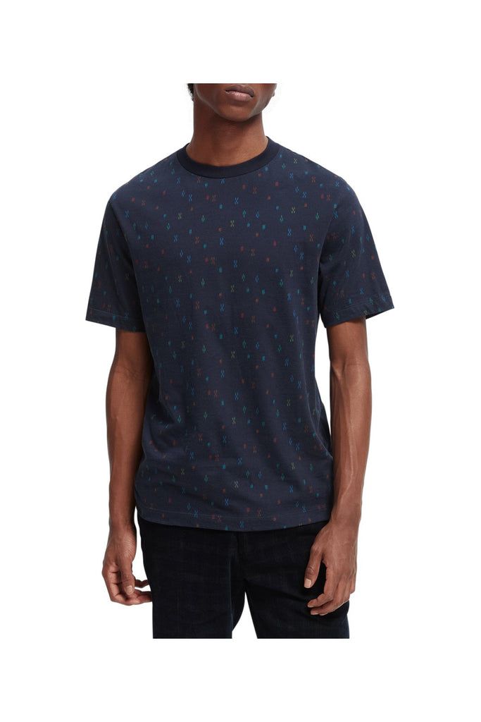 Scotch & Soda - T-Shirt En Coton Biologique Bleu Marine - Homme