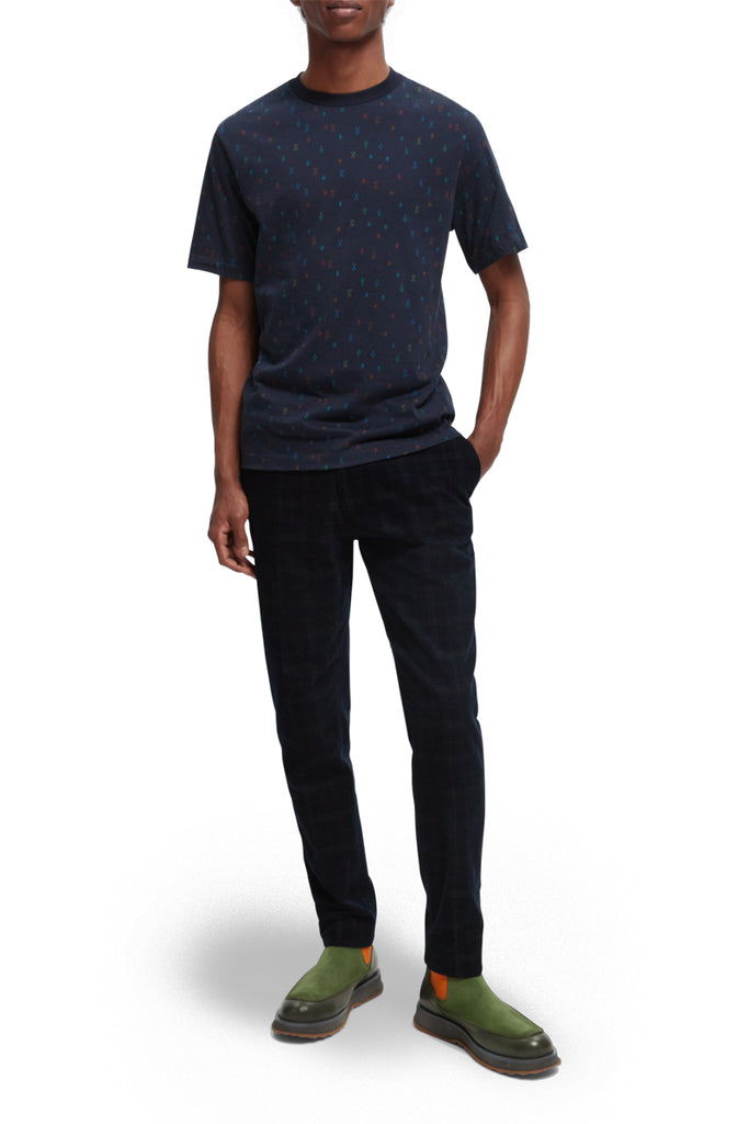 Scotch & Soda - T-Shirt En Coton Biologique Bleu Marine - Homme