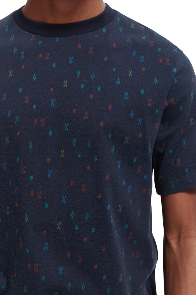 Scotch & Soda - T-Shirt En Coton Biologique Bleu Marine - Homme