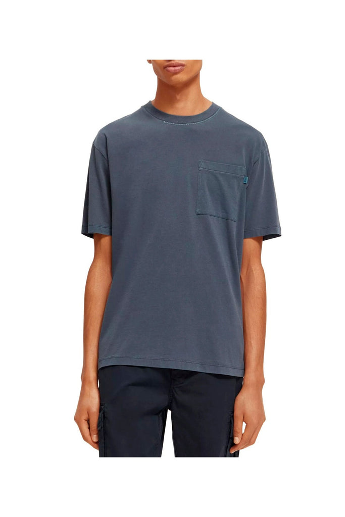 Scotch & Soda - T-Shirt En Coton Biologique Bleu Marine - Homme