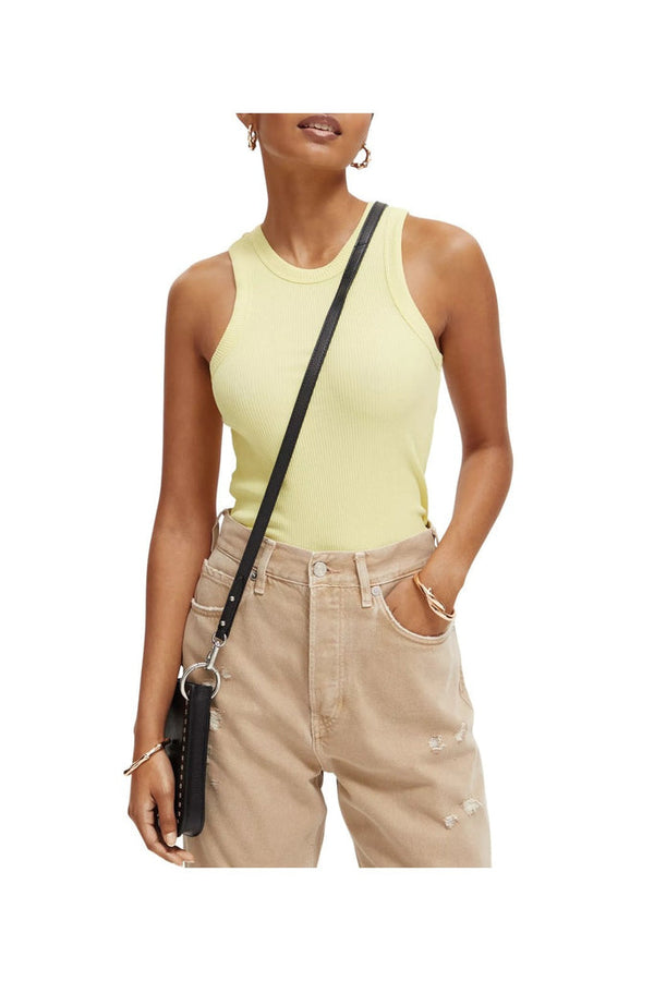 Scotch & Soda - Débardeur En Coton Biologique En Conversion - Ivoire - Femme