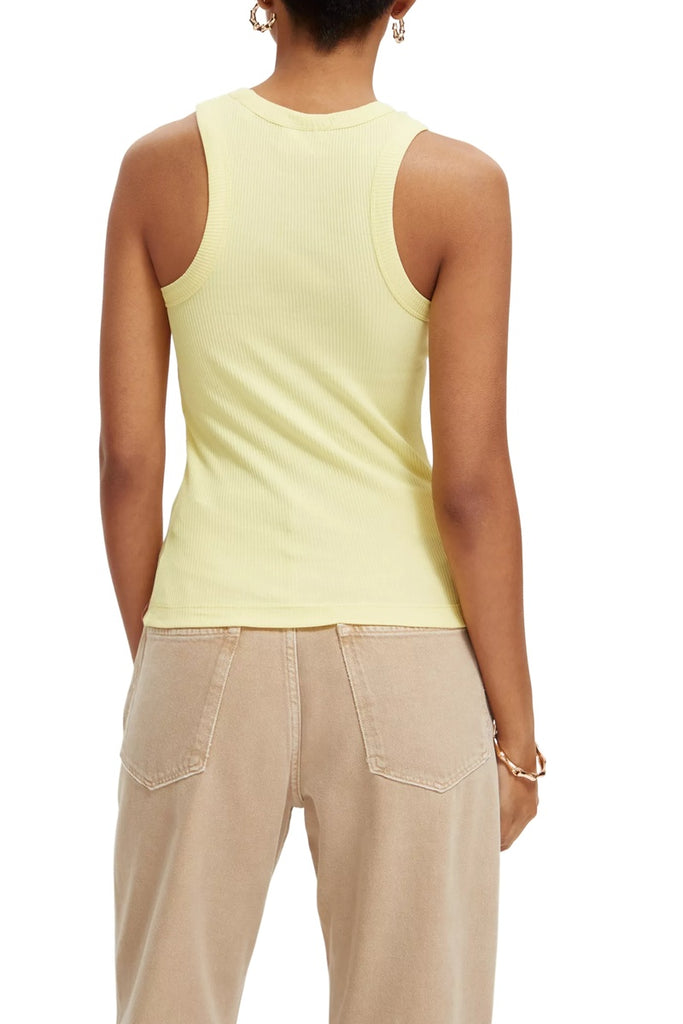 Scotch & Soda - Débardeur En Coton Biologique En Conversion - Ivoire - Femme