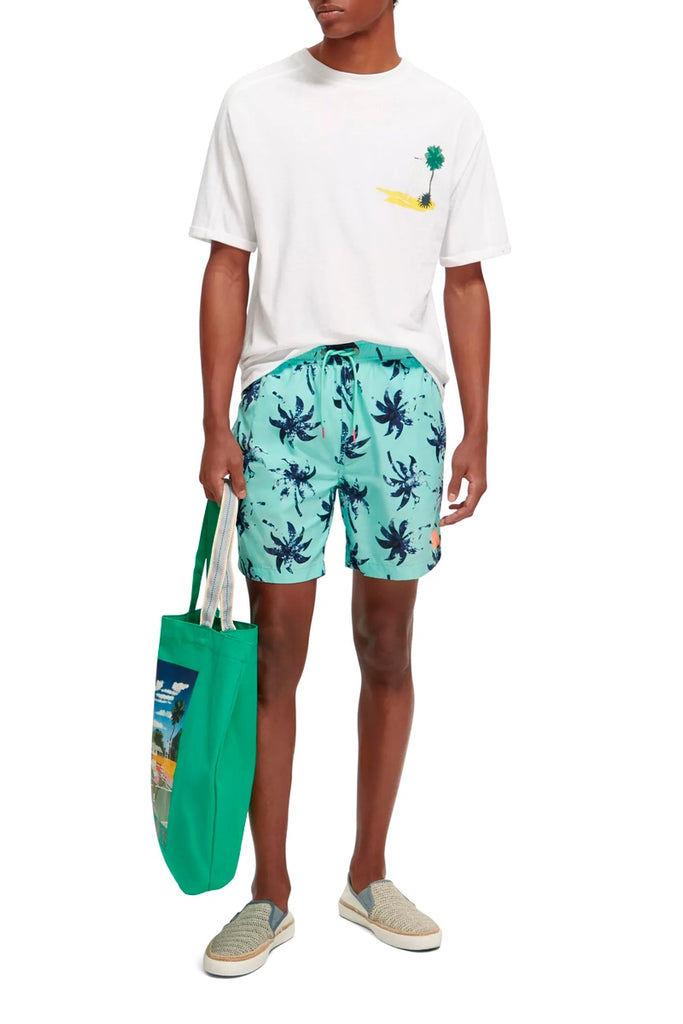 Scotch & Soda - T-Shirt En Coton Biologique Et Lin Blanc - Homme