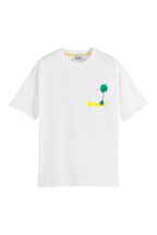 Scotch & Soda - T-Shirt En Coton Biologique Et Lin Blanc - Homme