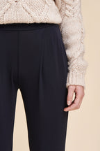Pantalon Cigarette Taille Haute Mirina - Bleu Marine